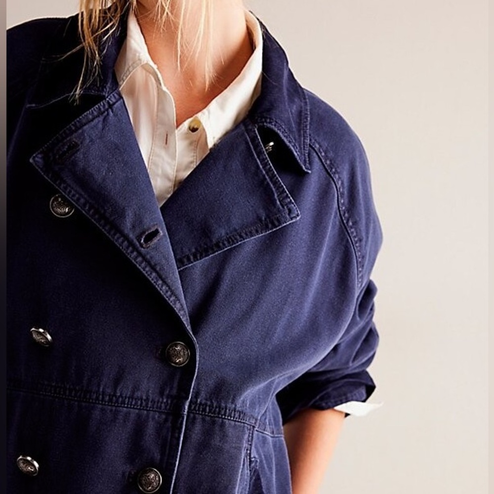L We The Free Viva Surplus Women's Pea Coat Jacket - Picture 2 of 7
